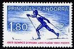 13th Winter Olympic Games - Lake Placid Cross-Country Skiing Stamp Andorra, 1980